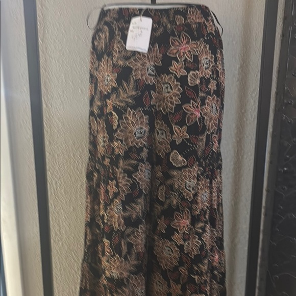 Nostalgia Black and Orange  boho palazzo pants - Picture 1 of 16